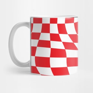 Arsenal Distorted Checkered Pattern Mug